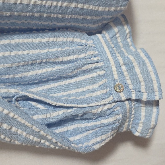 H&M Blue & White Stripe Pullover Top.  Size Small.  New With Tag. - Picture 5 of 11